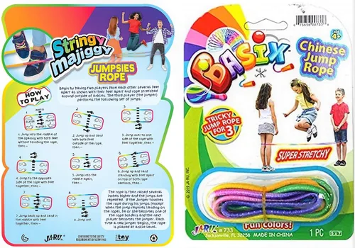 Miniatura 5 de Cuerda China Juego de Cuerda Elástica para Saltar para Niños y Adultos I de JA-RU Cuerda Elástica Colorida para Saltar para Niñas y Niños. Detalle