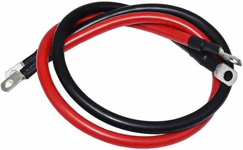 Miniatura 2 de Juego de cables de batería 4AWG de 20 pulgadas, cables inversores de batería de 4 calibre x 20" (1 negro y 1 rojo) con terminales de lugs de 3/8