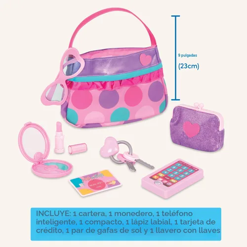 Miniatura 6 de Battat – Play Circle – Set de maquillaje y belleza – Accesorios de moda para disfrazarse – Juego de simulación – Set de cartera de princesa – Para