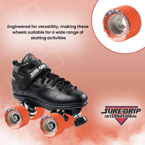 Miniatura 4 de Sure-Grip Cannibal - Ruedas para interiores, fabricadas con uretano Voodoo-Thane, cubo de aluminio para mayor velocidad y control, diámetro de 2.441