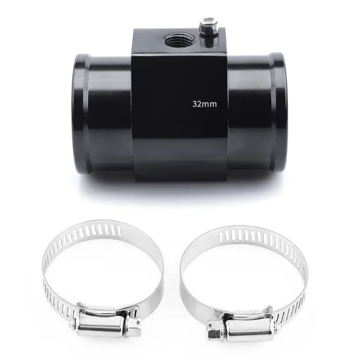 Miniatura 10 de Abrazadera de adaptador de sensor de radiador para tubo de junta de temperatura de agua de aluminio, medidor de temperatura, abrazadera azul de 34 mm