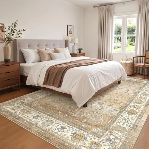Miniatura 7 de befbee Alfombras de 6x9 pulgadas para sala de estar - Alfombras lavables a máquina resistentes a las manchas para dormitorio, alfombra de área
