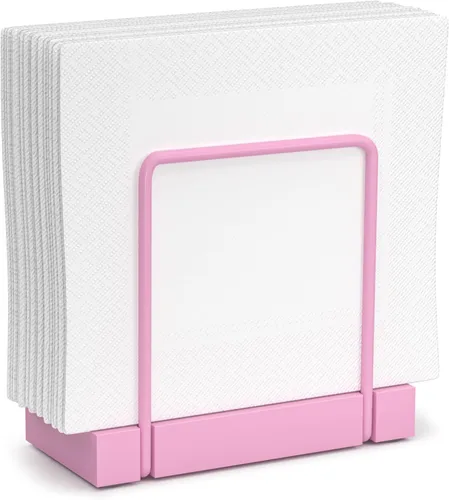Miniatura 7 de Wican Bandeja para toallas de invitados para baño, servilletas de madera y hierro para tocador, mesa de comedor, cesta de madera para toallas