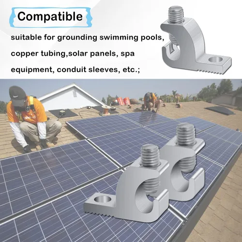 Miniatura 6 de Terminal de unión de piscina con aluminio resistente a la corrosión y de alta conductividad, rango de cables 4-14 (10 paquetes)