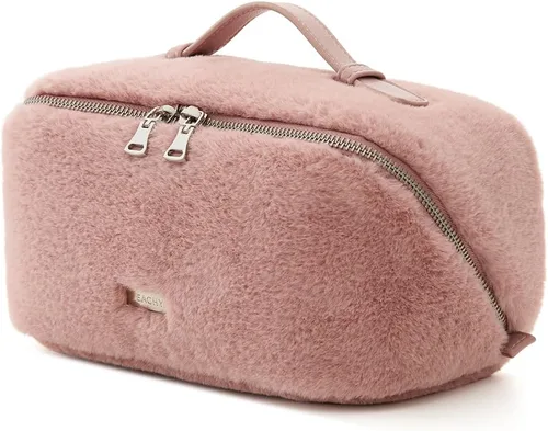 Miniatura 45 de EACHY Bolsa de Maquillaje de Viaje, Bolsas de Cosméticos de Gran Capacidad para Mujeres, Bolsa Portátil Impermeable que se Abre Plana, Bolsa de Aseo