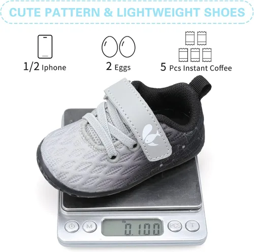 Miniatura 6 de FEETCITY Zapatillas de bebé para niños y niñas zapatos de primera caminata zapatos de cuna para recién nacidos zapatos de meter