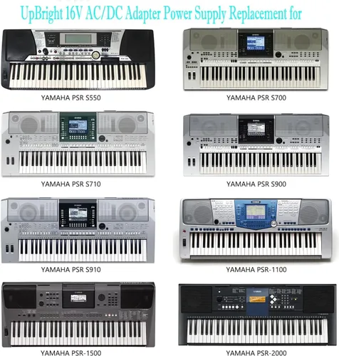 Miniatura 2 de UpBright Adaptador de 16 V CA/CC compatible con Yamaha PSR S550 S700 S710 S900 S910 Piano Keyboard AW16G Estación de trabajo PSR-1100 PSR-2100 OR700