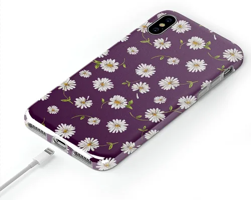 Miniatura 3 de Casely Funda para iPhone X/XS Daisy Daydream - Funda floral morado ciruela