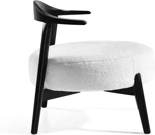 Miniatura 9 de Christopher Knight Home Ipomoea - Silla decorativa de respaldo bajo, silla de sala de estar, silla cómoda para dormitorio, silla auxiliar de madera
