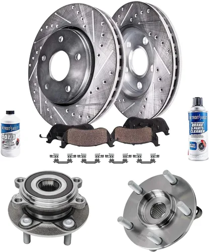 Miniatura 60 de Detroit Axle - Rotores de freno para Ford Mustang 2015, 2016, 2017, 2018, 2019, 2020, 2021, 2022, 2023, repuesto de rotores de freno de disco