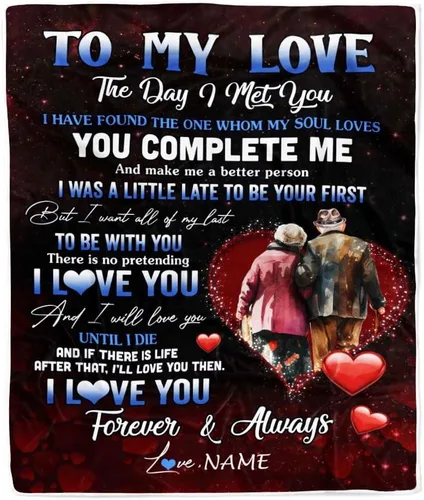 Miniatura 32 de Manta personalizada con texto en inglés «To My Wife from Husband When I Tell You I Love You Wife», manta de forro polar personalizada
