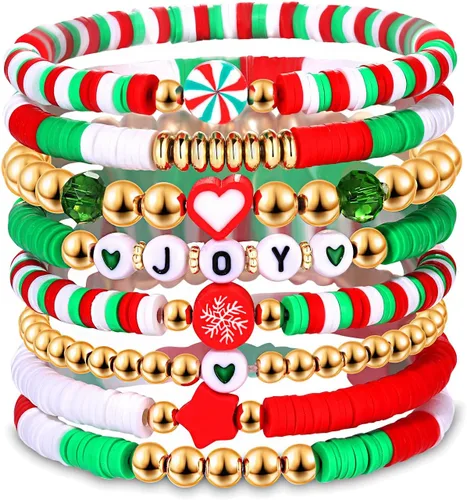 Miniatura 267 de Surfer Heishi - Pulseras apilables para mujer, apilables, de vinilo arcoíris, disco de arcilla, pulseras elásticas para la amistad, joyería bohemia