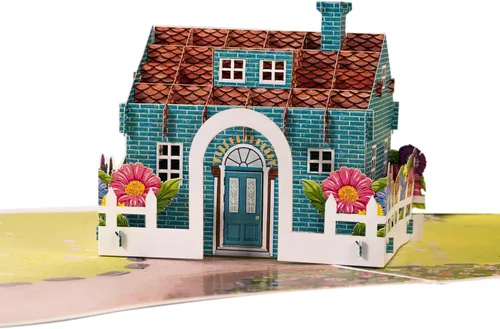 iGifts And Cards Home Sweet Home - Tarjeta de felicitación 3D emergente, regalo de inauguración de la casa, regalo sorpresa de la casa,