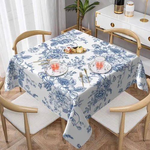 Miniatura 24 de BETGINY 4th of July Tablecloth Square 60x60 Inch,White Red Blue Patriotic Stars Table Cloth,Stain Resistance Polyester American Independence Day