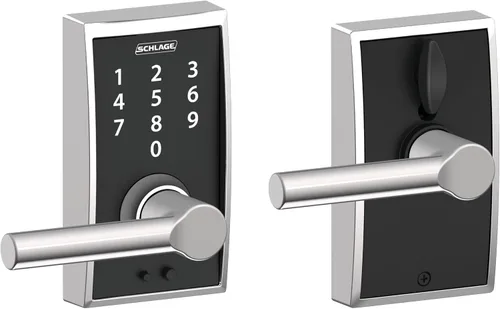 Miniatura 8 de Schlage - Cerradura táctil Camelot con picaporte Accent, cerradura de entrada electrónica sin llave (bronce envejecido, FE695 CAM 716 ACC)