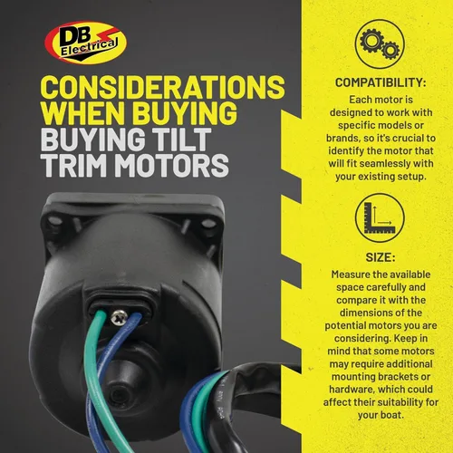 Miniatura 8 de DB Electrical 430-22088 Motor de inclinación y ajuste compatible con/repuesto para Johnson BJ60PL4, BJ70PL4, J60PL4, J70PL4 2006, Yamaha 115TJR