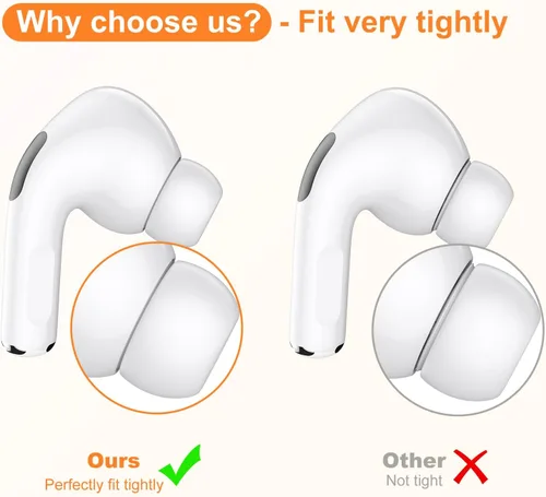 Miniatura 5 de Juego de 4 pares de almohadillas Link Dream para Airpod Pro de repuesto y limpiador de bolígrafos para AirPods Pro/AirPods Pro 2 de silicona (AC04-S)