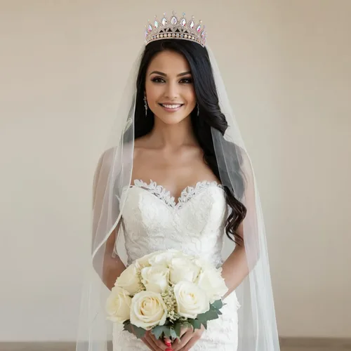 Miniatura 3 de FORSEVEN Tiaras y coronas de cristal para mujer – Boda y fiesta de cumpleaños, corona de princesa, accesorios para el cabello – Diadema de diamantes