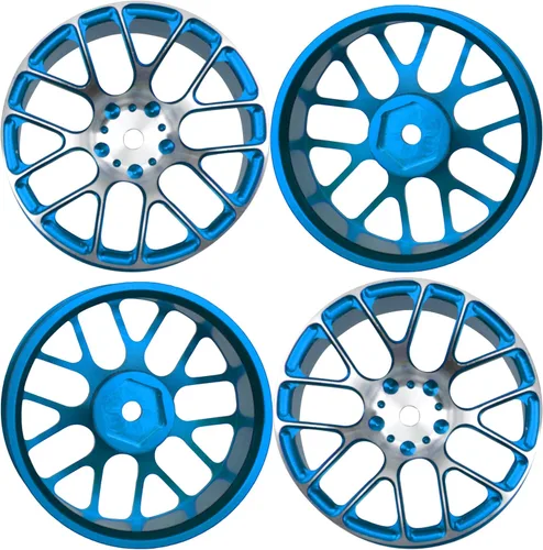 Miniatura 3 de 4 llantas de aluminio Vgoohobby de 0.472 pulgadas de ancho de cubo hexagonal de 0.472 pulgadas (1.024 in) compatibles con 1/10 Tamiya TT-01 Kyosho
