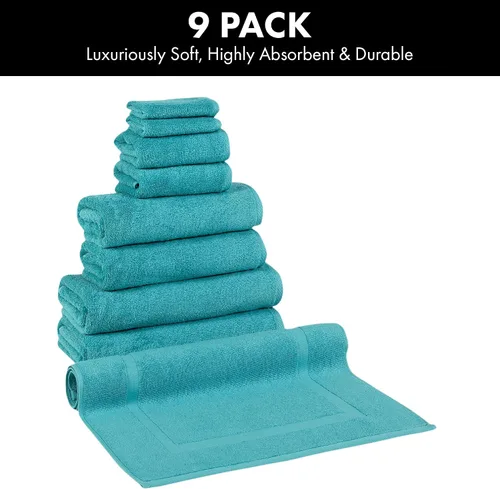 Miniatura 2 de Toallas turcas clásicas prémium juego de toallas suaves – Incluye toallas de baño de gran tamaño, toallas de baño, toallas de mano, toallas de baño