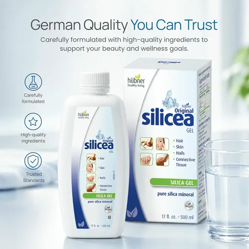 Miniatura 7 de Hübner - Gel de sílice original de 17 fl oz / 16.9 fl oz, paquete de 4, para cabello, piel, uñas y tejido conectivo, fórmula de gel de sílice