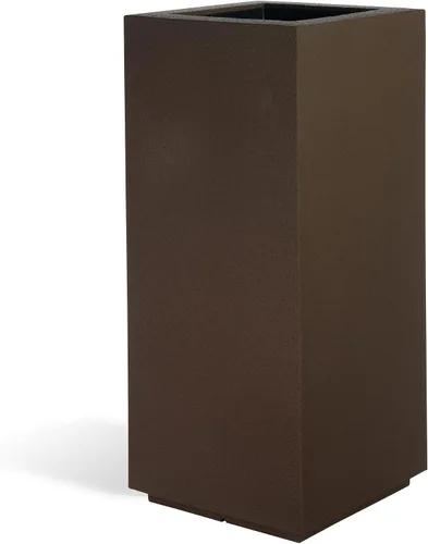 Miniatura 9 de PolyStone Kensington - Maceta con pedestal, 16 x 16 x 36 pulgadas, caja alta y ligera para interiores y exteriores, para porche, resina moderna