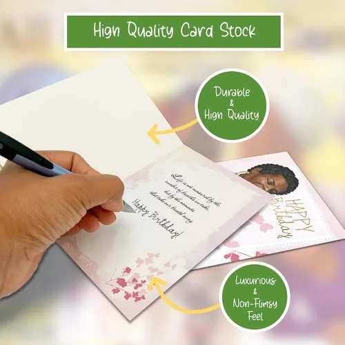 Miniatura 4 de Surtido de tarjetas de felicitación cristianas afroamericanas – Juego de 18 tarjetas inspiradoras con sobres – Cumpleaños, aliento, recuperarse