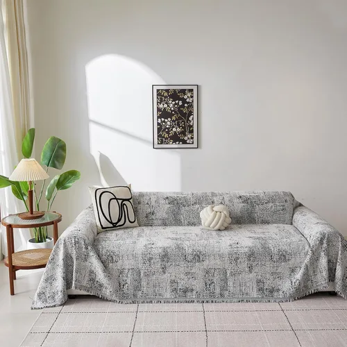 Miniatura 75 de ROOMLIFE Manta Funda Azteca Bohemia para Sofá, Decoración del Hogar Estilo Granja, Fundas de Sofá para Loveseat, Sofás de 2/3 Cojines, Apta