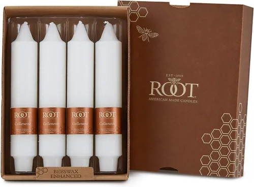 Miniatura 19 de Root Candles Juego de 4 velas sin perfume para cena, sin goteo, con cera de abeja mejorada, Timberline™ Collenette, en caja, de 7 pulgadas
