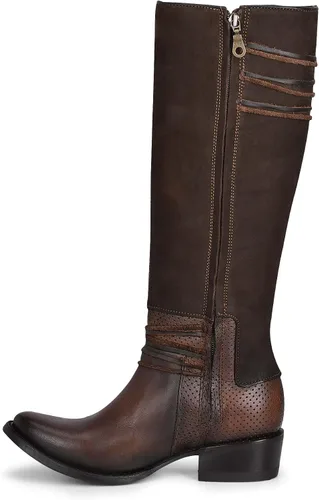 Miniatura 4 de Cuadra Botas altas para mujer en piel auténtica con cremallera marrón