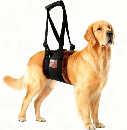 Miniatura 10 de Cabestrillo para Perros para Patas Traseras, Arnés de Elevación para Perros, Cabestrillo de Cinta Mágica para Perros Grandes con Soporte para Patas