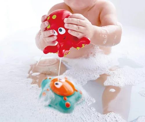 Miniatura 5 de Hape Ocean Floor Squirters Coloridos juguetes de baño para bebés y niños pequeños, coloridos juguetes de baño para bebés y niños pequeños, juego