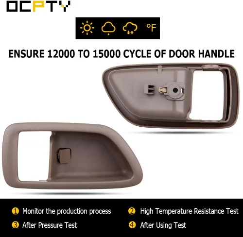 Miniatura 5 de OCPTY Manijas de puerta interior del conductor izquierdo del pasajero lado derecho de repuesto para 2000-2004 para Toyota Avalon Beige 2 piezas