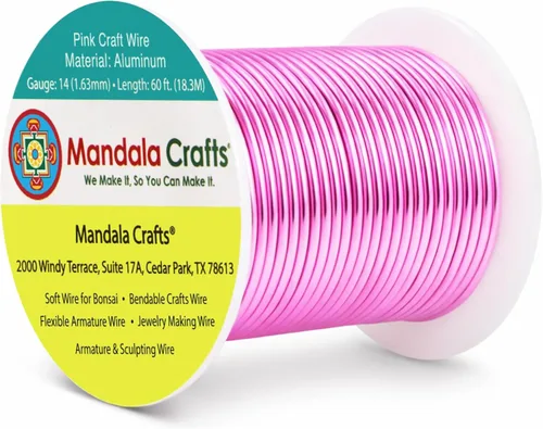 Miniatura 107 de Mandala Crafts - Alambre de aluminio anodizado de 8 calibre para hacer joyas - 9.75 m de alambre flexible negro colorido - Flexible para bonsái