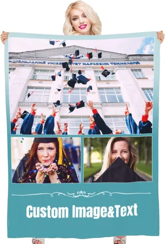 Miniatura 18 de Manta de fotos personalizada con texto fotográfico, mantas personalizadas, regalos personalizados para cumpleaños, aniversario, graduación