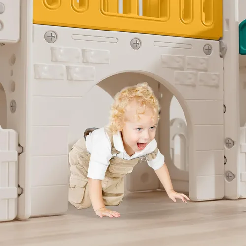 Miniatura 3 de Sistema de juego para patio de recreo, tobogán 10 en 1 para niños, juego de columpio/tobogán, para interiores para niños pequeños de 1 a 3 años
