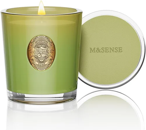 Miniatura 8 de M&SENSE Vela de soja natural, marrón Santal, 10.2 onzas, quema 55H, vela perfumada de lujo para relajación, regalo, decoración del hogar, para Lichi