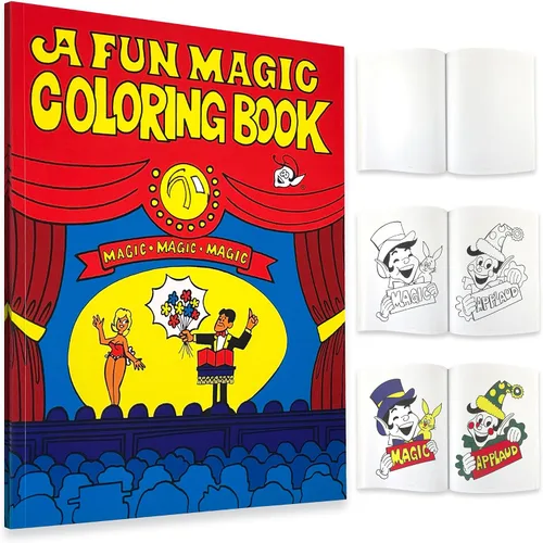 Libro de colorear truco de magia para niños y adultos, ilusión clásica que cambia de color con páginas en blanco, blanco y negro, y a todo color,