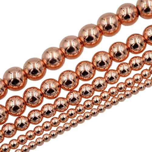 Miniatura 2 de AD Beads Cuentas sueltas redondas de hematita metálica facetada natural y lisa, de 16 pulgadas, 0.079 in, 0.118 in, 0.157 in, 0.236 in, 0.315 in