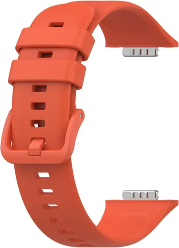 Miniatura 3 de Senter Correas de repuesto de goma suave de liberación rápida para Huawei Watch Fit 2 Smart Watch Naranja