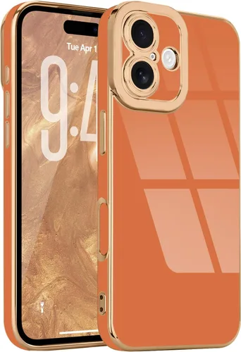 Miniatura 155 de Lafunda Diseñada para iPhone 13 Pro, fundas lujosas con chapado lindo para mujeres y niñas, elegante borde dorado, a prueba de golpes, TPU con funda