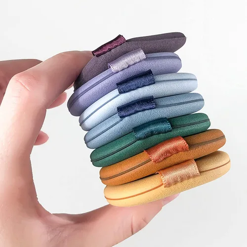 Miniatura 5 de Batidora de maquillaje multicolor, esponja milagrosa, soplo de polvo de maquillaje reutilizable para base líquida y crema, polvo prensado, cobertura