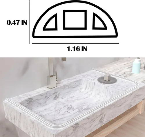 Miniatura 4 de Presa de agua de umbral de ducha de 98 pulgadas, barrera de ducha autoadhesiva y tapón de agua de cocina, sistema de retención de sellado de goma