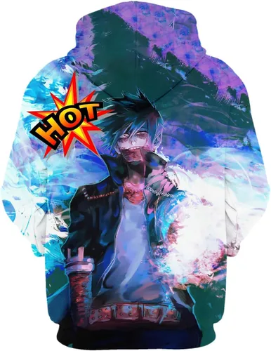 Miniatura 2 de Sudadera con capucha con estampado 3D de anime, unisex, con bolsillos, suave, cálida, para cosplay