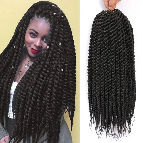 Miniatura 14 de Admutty - Extensiones de pelo trenzadas Havana Twist de 30,48 cm, 6 paquetes de trenzas de ganchillo Havana Twist senegalés, trenzas Jumbo Havana 2#