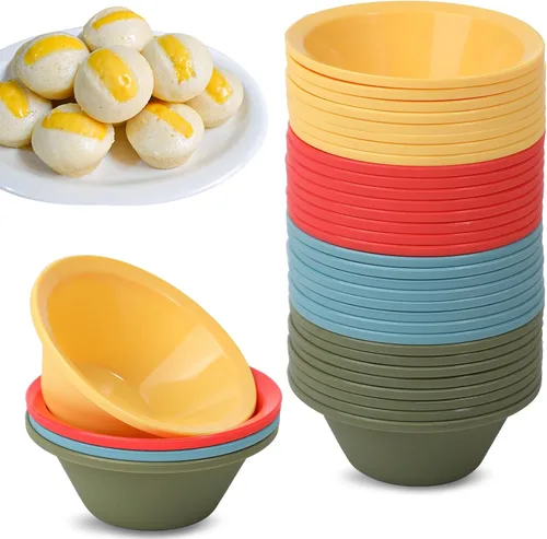 Miniatura 8 de Webake 36 piezas de silicona de platino Puto Molder filipino de tamaño pequeño, 2.2 pulgadas reutilizable Kutsinta para vaporera, taza de repuesto
