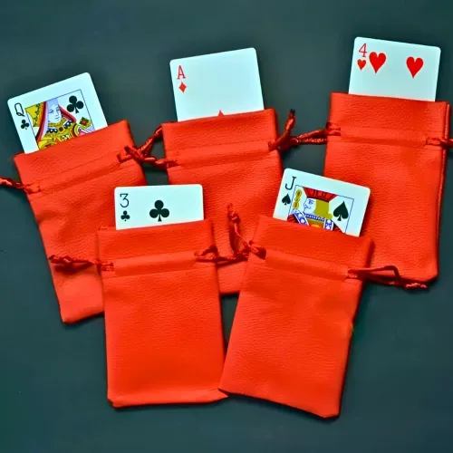 Miniatura 5 de MilesMagic Magician's Set de 5 bolsas de detección de lujo Gimmick Mind Reading Ilusión Efecto de predicción real, calle, escenario, salón Close-Up
