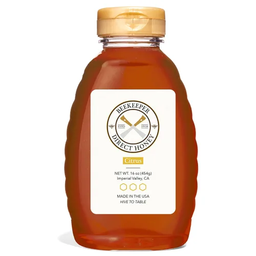 Miel cruda sin filtrar de Beekeeper Direct - Miel de cítricos real cruda - Miel pura gourmet natural no transgénica - Miel local de California de