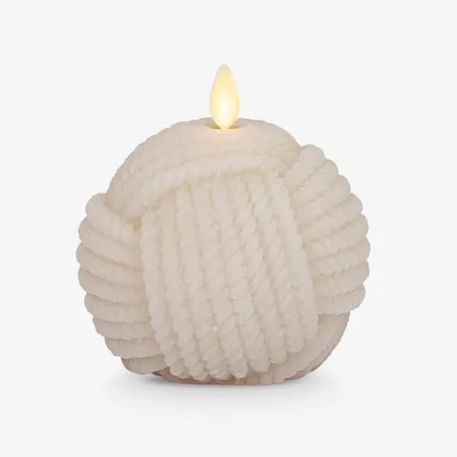 Miniatura 10 de Luminara - Vela de esfera de cuentas de cristal sin llama para las fiestas con purpurina - Bastón de caramelo rojo - Paquete de 1-4x4.25