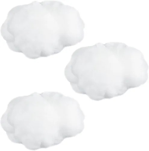 Jetec 3 piezas de accesorios de nube artificial en forma de nube 3D, decoración colgante para habitación, adorno colgante decorativo para boda,